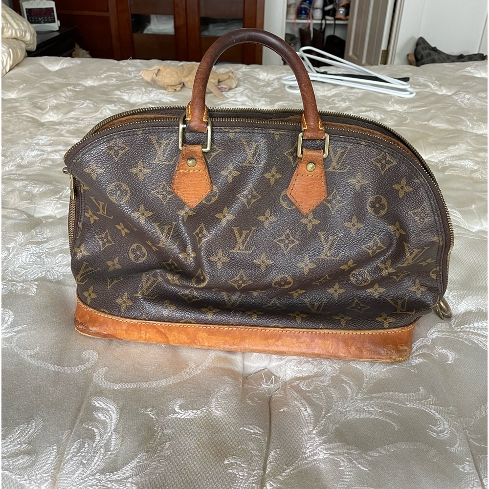 Used authentic LOUIS VUITTON LV Logo Alma Hand Bag - Picture 2 of 5